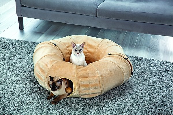 Show full view: Etna 4-Way Play Tunnel Cat Toy, Beige slide 2 of 7