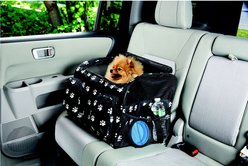 Etna Booster & Car Airline Approved with Paw Print Dog & Cat Seat Carrier, Black/White, 18 x 15.25 x 13.25-in slide 2 of 6