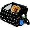 Show in main carousel: Etna Booster & Car Airline Approved with Paw Print Dog & Cat Seat Carrier, Black/White, 18 x 15.25 x 13.25-in slide 5 of 6