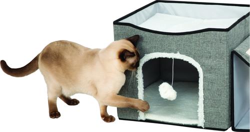 Show full view: Etna Foldaway Play Center with Hanging Ball Cat Condo, Gray slide 4 of 6