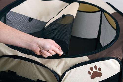 Show full view: Etna Pet Store Portable Soft-sided Dog & Cat Playpen, Tan, Large slide 5 of 8