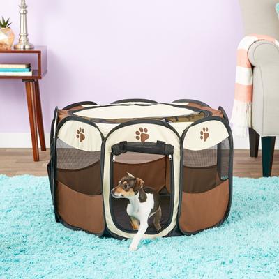 Show full view: Etna Pet Store Portable Soft-sided Dog & Cat Playpen, Tan, Small slide 1 of 11