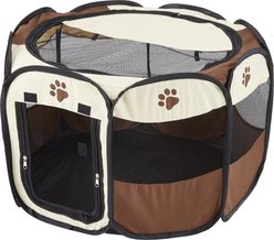 Etna Pet Store Portable Soft-sided Dog & Cat Playpen, Tan, Small slide 2 of 8