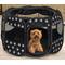 Show in main carousel: Etna Portable with Paw Design Dog & Cat Exercise Play Pen, Black/White, Medium: 29 x 29 x 17-in slide 2 of 4