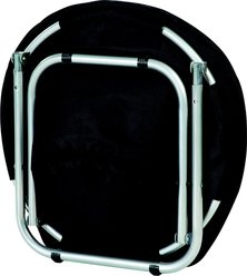 Etna Round Folding Chair Fleece Dog & Cat Bed, Brown, 21 x 21 x 15-in slide 2 of 5