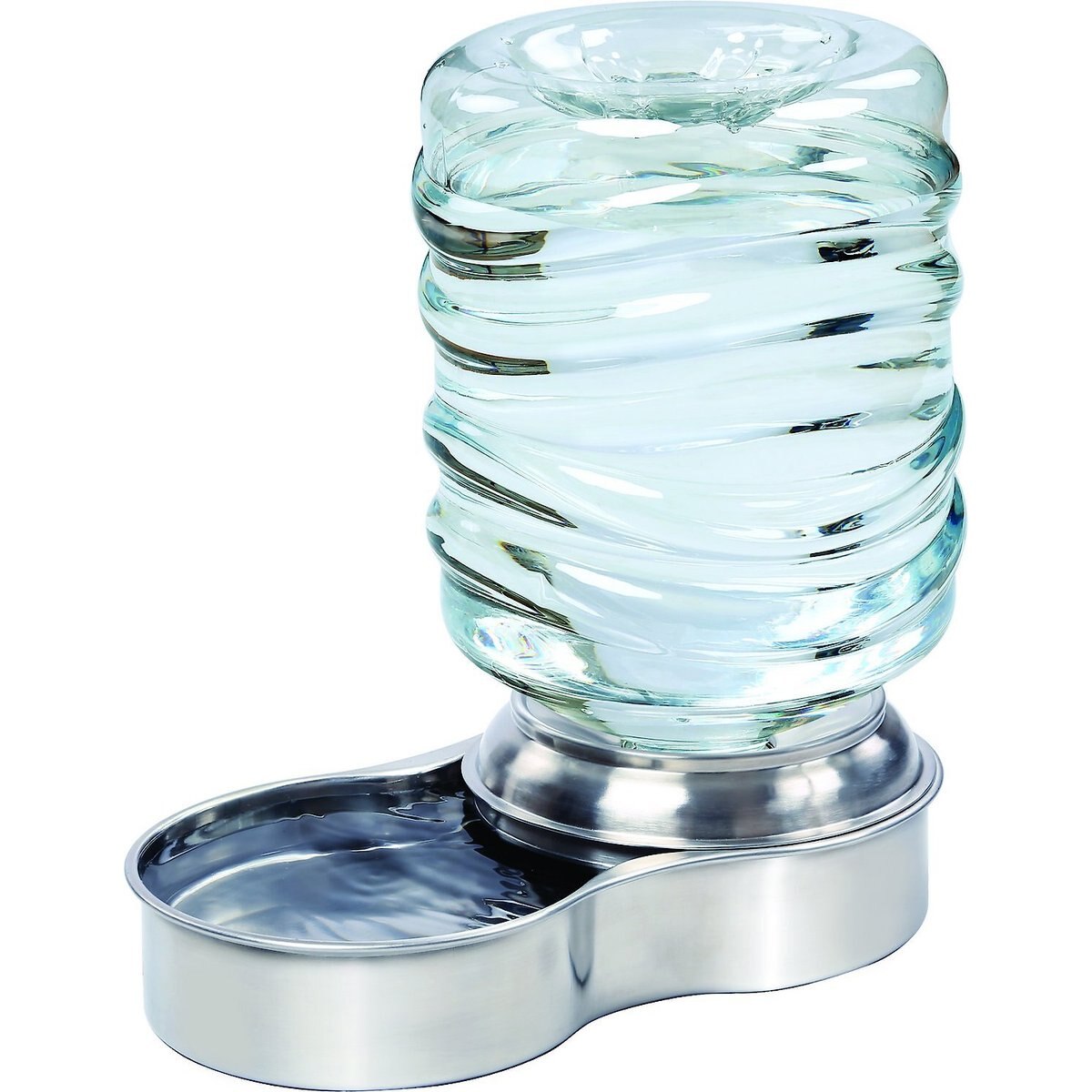 Etna Stainless Steel Gravity Refill Dog & Cat Waterer, 3-L