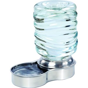 Etna Stainless Steel Gravity Refill Dog & Cat Waterer, 3-L