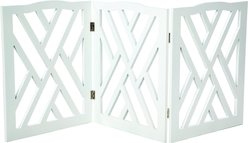 Etna White Lattice Wooden Dog Gate slide 2 of 4