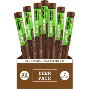 Etta Says! 7" Crunchy Deer Dog Chew Treats, 20 count