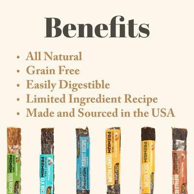 Show full view: Etta Says! 7" Crunchy Deer Dog Chew Treats slide 4 of 12