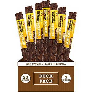 Etta Says! 7" Crunchy Duck Dog Chew Treats, 20 count