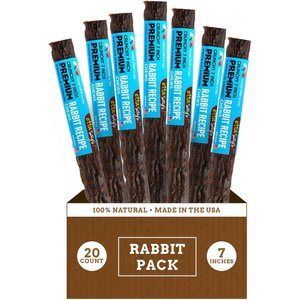 Etta Says! 7" Crunchy Rabbit Dog Chew Treats, 20 count