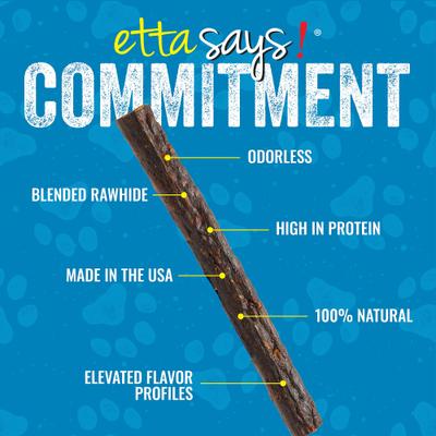 Show full view: Etta Says! 7" Crunchy Rabbit Dog Chew Treats, 20 count slide 5 of 10