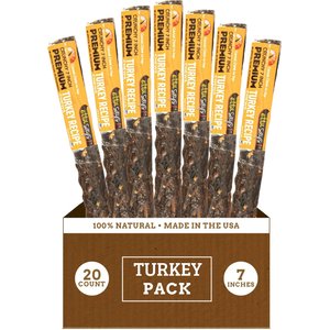 Etta Says! 7" Crunchy Turkey Dog Chew Treats, 20 count