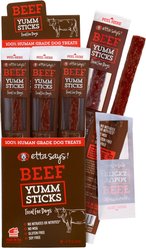 Etta Says! Beef Yumm Sticks Human Grade Beef Jerky Dog Treats, 24 count
