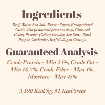 Show full view: Etta Says! Beef Yumm Sticks Human Grade Beef Jerky Dog Treats, 24 count slide 9 of 13