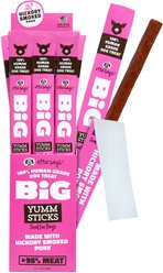 Etta Says! BIG Yumm Sticks Adult Hickory Smoked Pork Human-Grade Jerky Dog Treats, 1.5-oz stick, case of 24