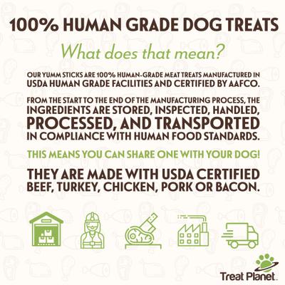 Show full view: Etta Says! BIG Yumm Sticks Adult Hickory Smoked Pork Human-Grade Jerky Dog Treats, 1.5-oz stick, case of 24 slide 5 of 10