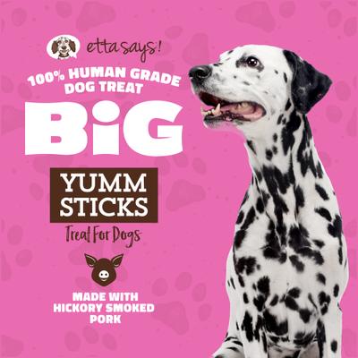 Show full view: Etta Says! Big Yumm Sticks Adult Hickory Smoked Pork Human-Grade Jerky Dog Treats, 1 count slide 3 of 9