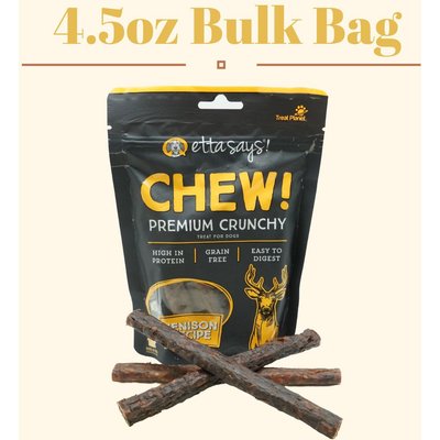 Etta Says! Etta Says! Chew! Premium Crunchy Venison Recipe Grain-Free Dog Treats, 4.5-oz bag