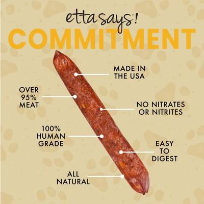 Show full view: Etta Says! Chicken Deli Sausages Human Grade Jerky Dog Treats, 12 count slide 5 of 11