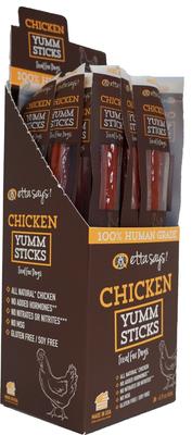 Show full view: Etta Says! Chicken Yumm Sticks Human Grade Chicken Jerky Dog Treats, 24 count slide 3 of 13