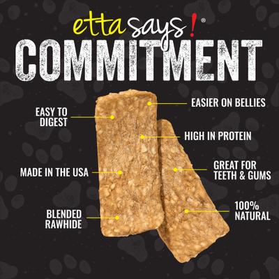 Show full view: Etta Says! Crunchy Chicken + Chia Chew Bars Dog Treats, 12 count slide 6 of 9