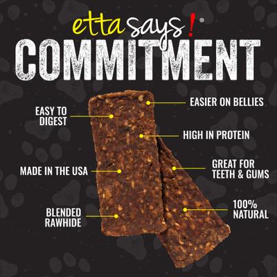 Show full view: Etta Says! Crunchy Duck + Sweet Potato Chew Bars Dog Treats, 12 count slide 7 of 11