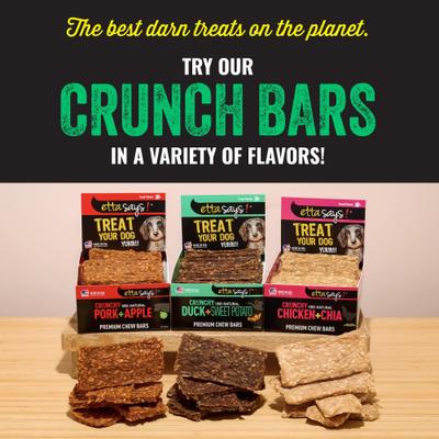 Show full view: Etta Says! Crunchy Duck + Sweet Potato Chew Bars Dog Treats, 12 count slide 10 of 11
