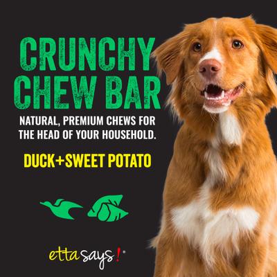 Show full view: Etta Says! Crunchy Duck + Sweet Potato Chew Bars Dog Treats, 12 count slide 5 of 11