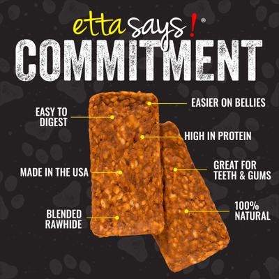 Show full view: Etta Says! Crunchy Pork + Apple Chew Bars Dog Treats, 12 count slide 6 of 9
