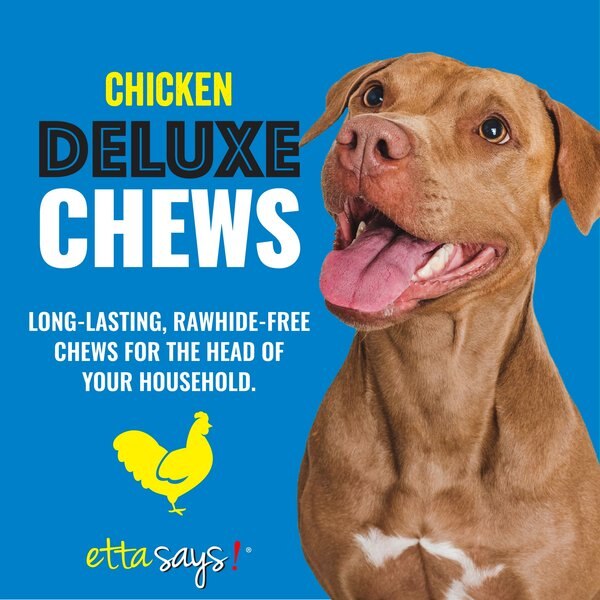 Etta Says! Deluxe Hide-Free Long-Lasting 7" Chicken Recipe Dog Chew