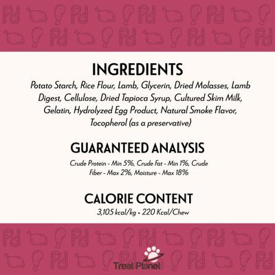 Show full view: Etta Says! Deluxe Hide-Free Long-Lasting 7" Lamb Recipe Dog Chew slide 10 of 12