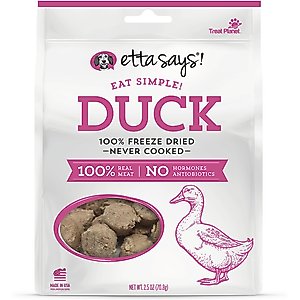 Etta Says! Eat Simple! Duck Freeze-Dried Dog Treats, 2.5-oz bag