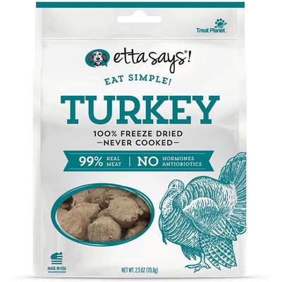 Etta Says! Etta Says! Eat Simple! Turkey Freeze-Dried Dog Treats, 2.5-oz bag