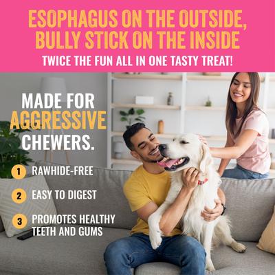 Show full view: Etta Says! Esophanormous 10-inch Beef & Sweet Potato Bully Stick Dog Chew Treats, 1 count slide 6 of 10