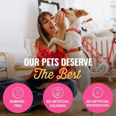 Show full view: Etta Says! Esophanormous 5-inch Beef & Sweet Potato Bully Stick Dog Chew Treats, 1 count slide 7 of 11