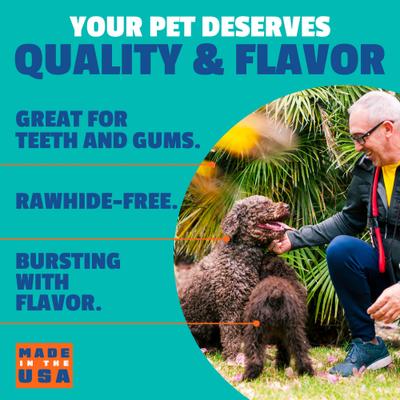 Show full view: Etta Says! Fusion Gourmet Adult Beef & Bone Broth Flavor Natural Dog Chew Treats, 1 count slide 6 of 9