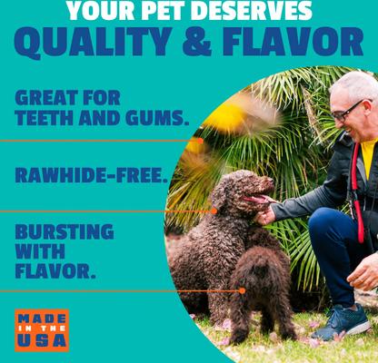 Show full view: Etta Says! Fusion Gourmet Adult Beef & Bone Broth Flavor Natural Dog Chew Treats, 12 count slide 5 of 8