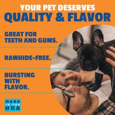 Show full view: Etta Says! Fusion Gourmet Adult Cheddar & Bone Bacon Flavor Natural Dog Chew Treats, 1 count slide 6 of 9