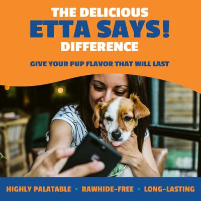 Show full view: Etta Says! Fusion Gourmet Adult Cheddar & Bone Bacon Flavor Natural Dog Chew Treats, 1 count slide 4 of 9