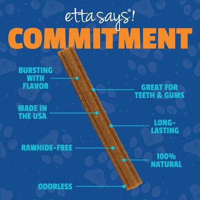 Show full view: Etta Says! Fusion Gourmet Adult Cheddar & Bone Bacon Flavor Natural Dog Chew Treats, 12 count slide 4 of 8