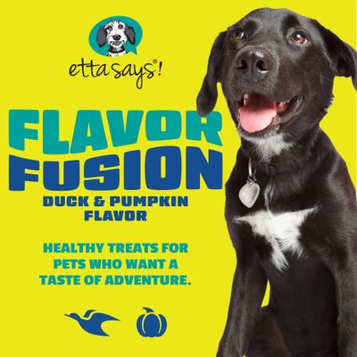 Show full view: Etta Says! Fusion Gourmet Adult Duck & Pumpkin Flavor Natural Dog Chew Treats, 1 count slide 3 of 9