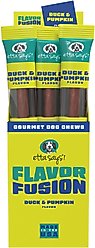 Etta Says! Fusion Gourmet Adult Duck & Pumpkin Flavor Natural Dog Chew Treats, 12 count