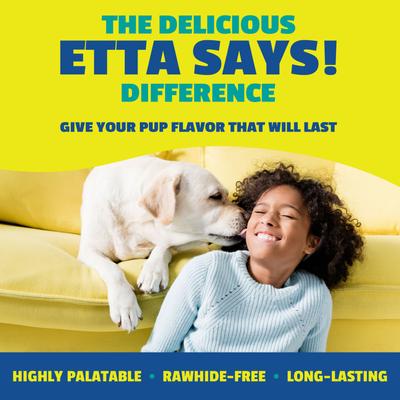 Show full view: Etta Says! Fusion Gourmet Adult Duck & Pumpkin Flavor Natural Dog Chew Treats, 12 count slide 6 of 8