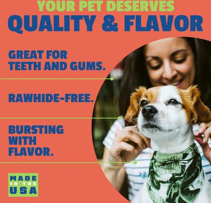 Show full view: Etta Says! Fusion Gourmet Adult Peanut Butter & Honey Flavor Natural Dog Chew Treats, 12 count slide 5 of 8