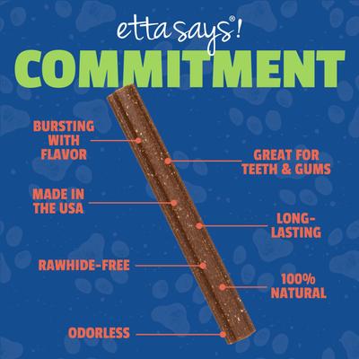 Show full view: Etta Says! Fusion Gourmet Adult Peanut Butter & Honey Flavor Natural Dog Chew Treats, 12 count slide 4 of 8