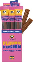Etta Says! Fusion Gourmet Adult Salmon & Sweet Potato Flavor Natural Dog Chew Treats, 12 count