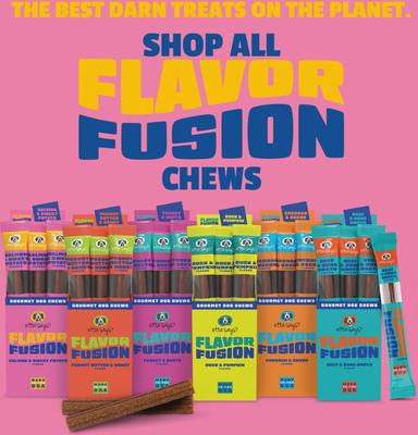Show full view: Etta Says! Fusion Gourmet Adult Salmon & Sweet Potato Flavor Natural Dog Chew Treats, 12 count slide 7 of 8
