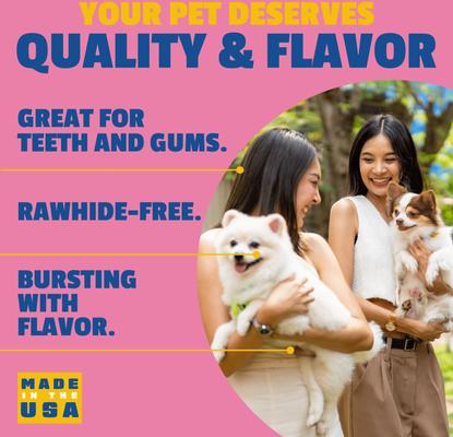 Show full view: Etta Says! Fusion Gourmet Adult Salmon & Sweet Potato Flavor Natural Dog Chew Treats, 12 count slide 5 of 8